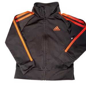 Adidas Toddler Girls Starter Warn Up Jacket Black Hot Pink Size 3T Zip Up Causal